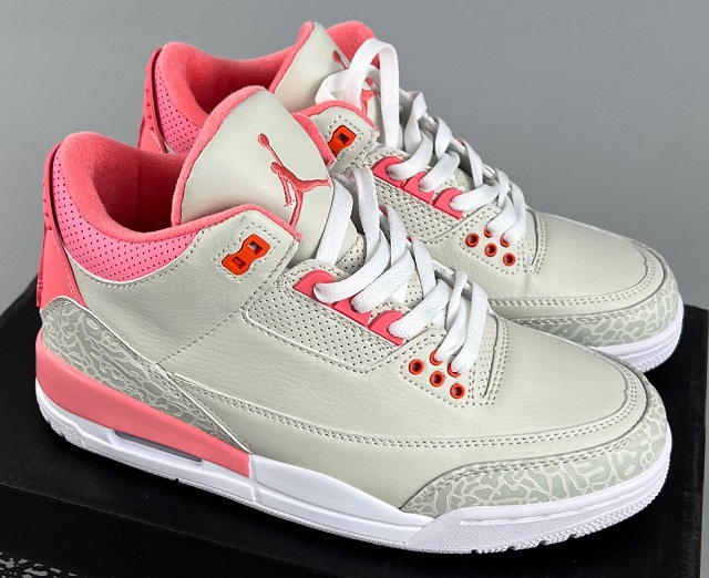 Women Air Jordan 3 Grey Pink [Women Cheap Jordans 3 33]